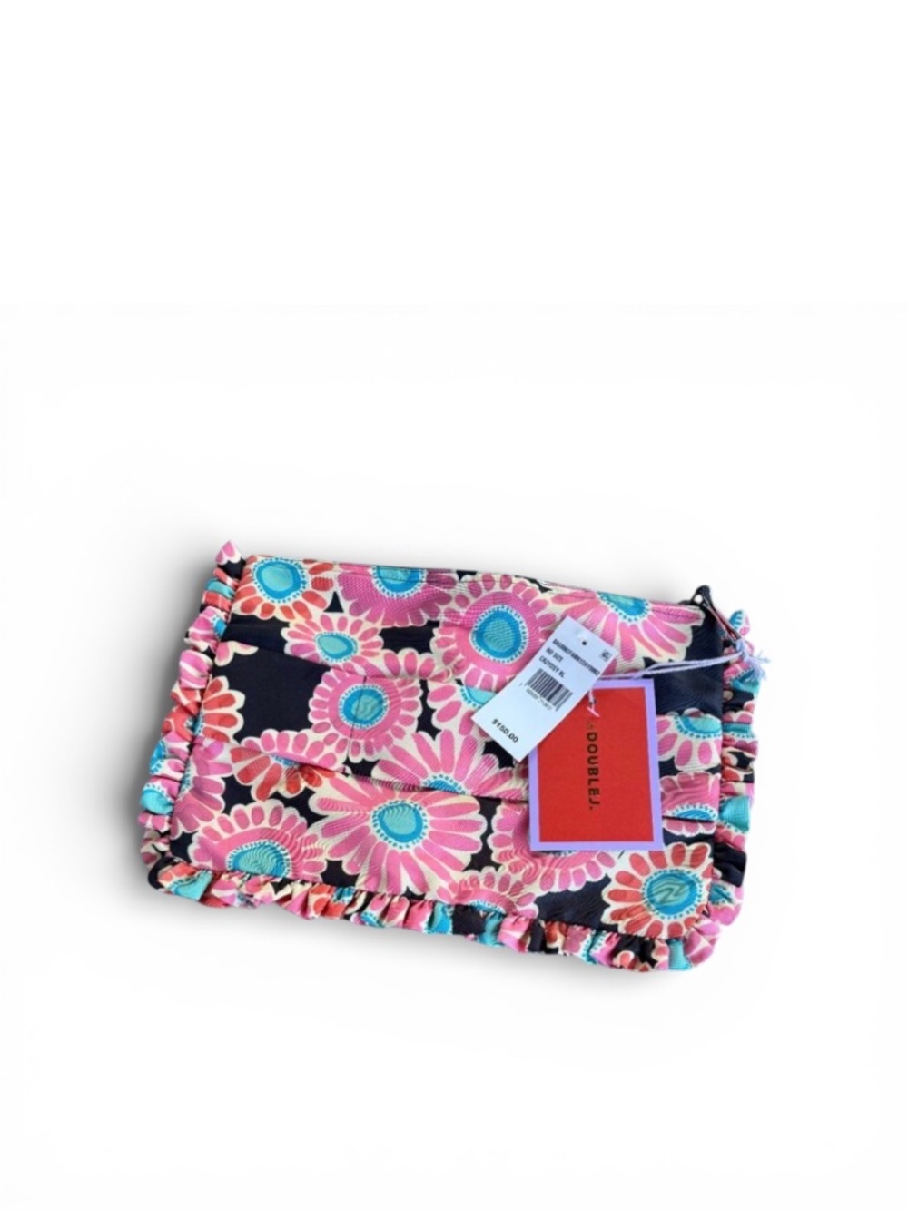 NWT La DoubleJ Crazy Daisy Ruffle Hand Pochette Pouch